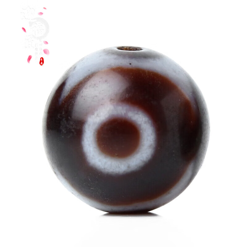 三眼天珠 虎牙药师珠配饰 手串佛珠顶珠腰珠背云勒子散 圆形三眼天珠