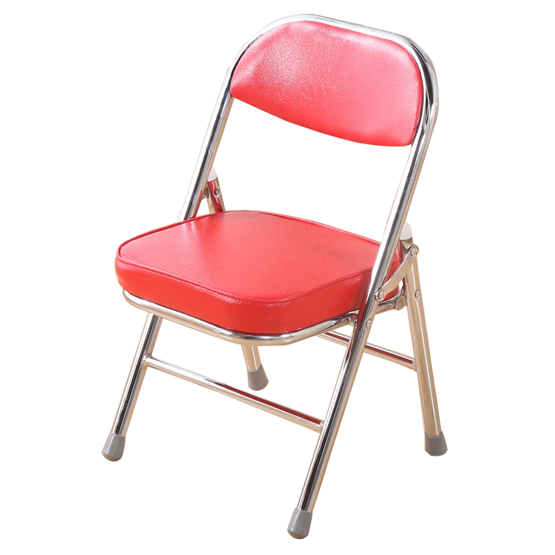 宜瑞思 折叠椅子便携式小号椅子小学生家用学习靠背椅宝宝座椅 红色（坐高30厘米）