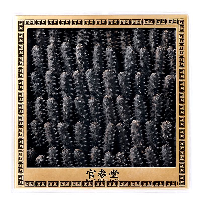 官參堂 大連底播淡干海參干貨家庭遼刺參海鮮水產(chǎn)禮盒 尊享 簡裝8年 500g*1盒 70-90只