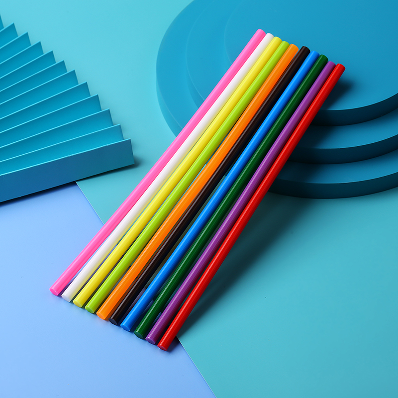 哩也波哩也彩色热熔胶棒7mmdiy棒棒胶枪彩色胶棒热溶胶条粘接棒高粘胶