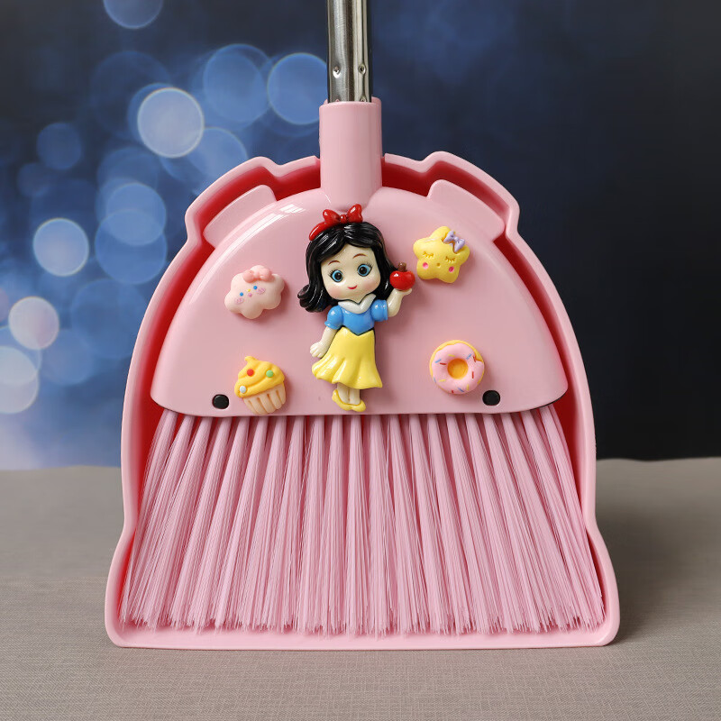 扫把簸箕套装幼儿园宝宝扫地组合小孩专用迷你小扫帚 白雪公主(粉色)