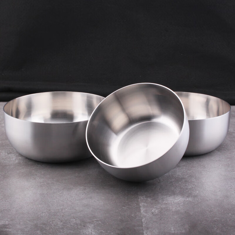 雷锦德国18/10不锈钢面碗汤盆304和面盆洗菜搅拌盆可加热汤碗火锅盆