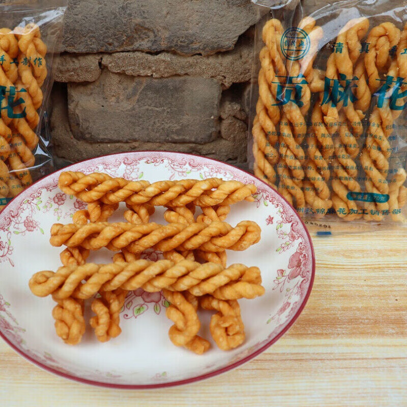 贡麻花河南特产民权贡麻花制作香脆酥小麻花贡麻花清真糕点70克/袋 10