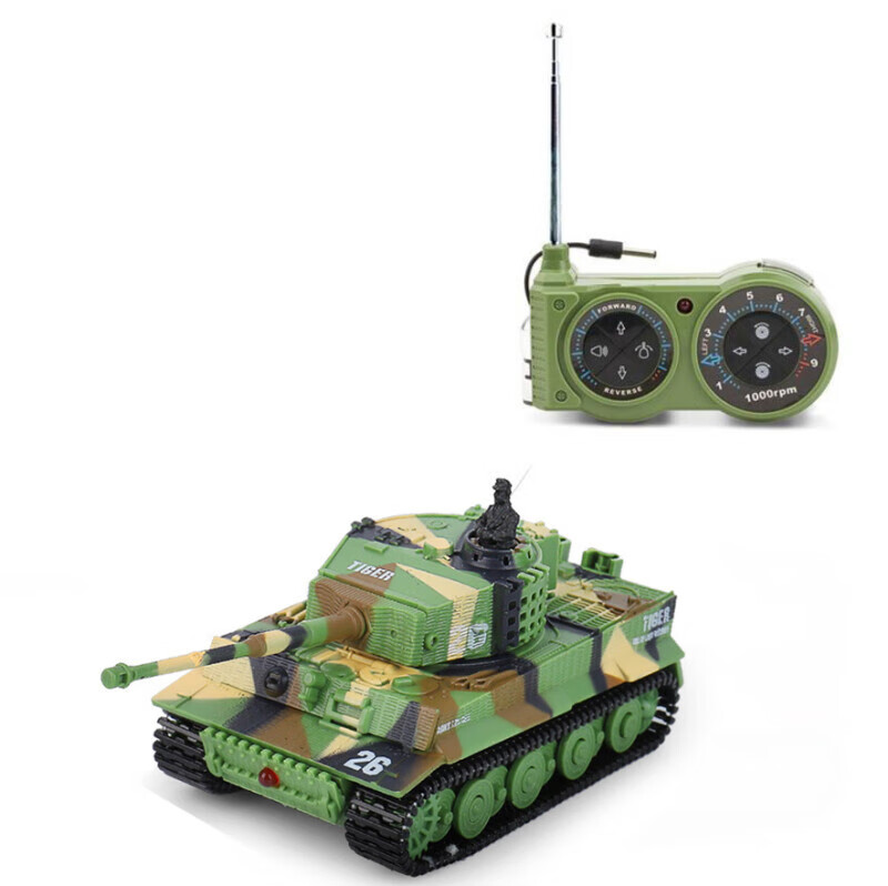蓝尼遥控坦克履带式迷你q版遥控玩具模型行走迷你99虎式t59豹二装甲车