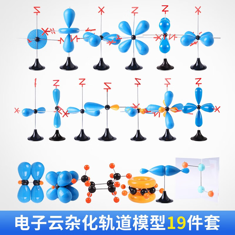 电子云杂化轨道模型 sp3杂化 s轨道 p轨道 d轨道 纺锤体模型 大学高中