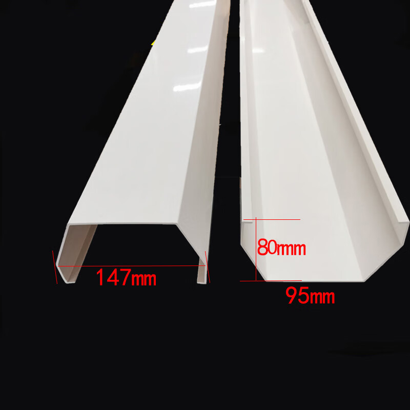 梓萤岔屋檐排水沟u 型天沟雨水槽导房顶排水槽引雨棚接槽彩钢瓦房檐