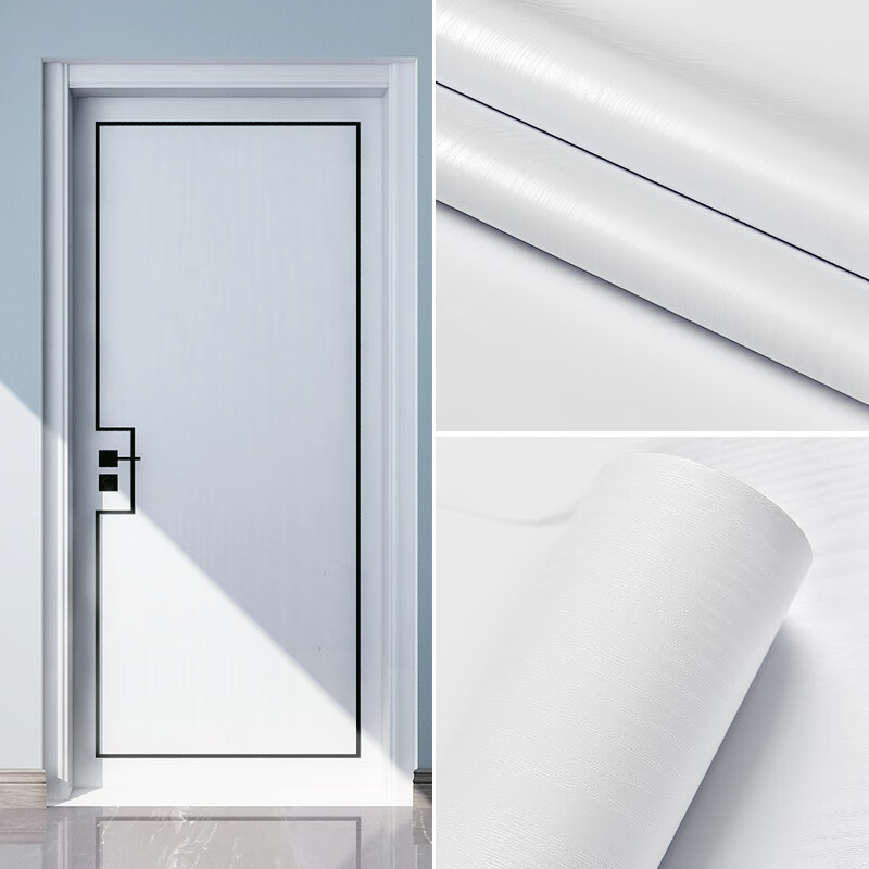 诚佳迪卧室门贴纸自粘旧木门翻新贴改造加厚整张 象牙白橡木 2.