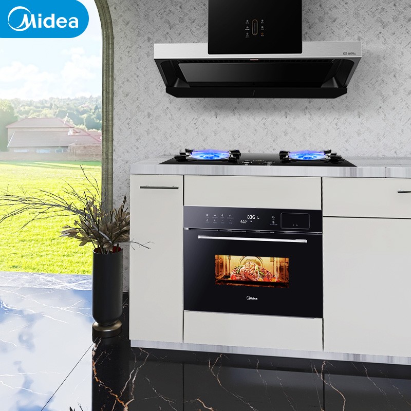 机34l智能操控家用bg3405w欧式抽油烟机t70天然气灶具q70厨房三件套装