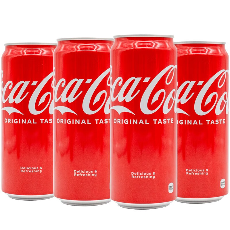 可口可乐 日本进口可乐 碳酸汽水大罐收藏版 网红饮料500ml*4