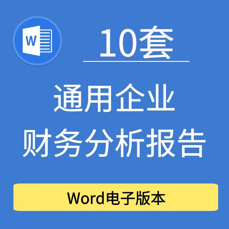 10套通用企业公司年度财务分析报告word电子文档模板