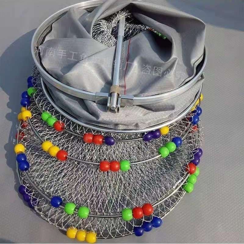 铭汇通千斤护鱼护新款渔护大力马编织鱼护 实心不锈钢双圈 黑坑渔户