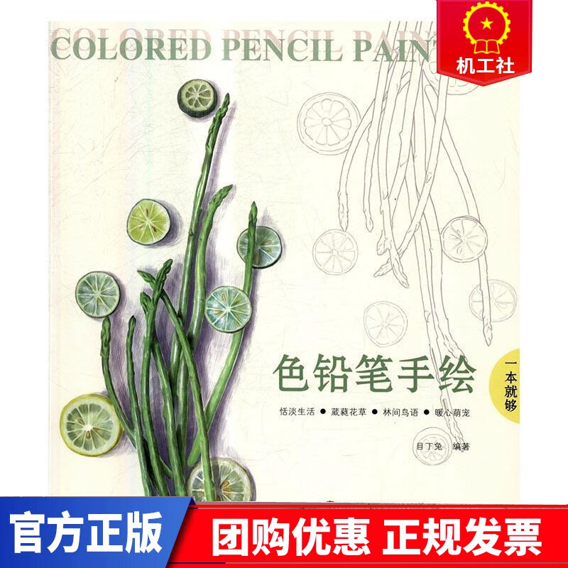 色铅笔手绘一本就够 绘画 目丁兔编著 机械工业出版社 9787111550280