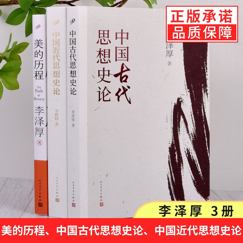 李泽厚全套 美的历程中国近代思想史论中国古代思想史论 李泽厚思想史论经典著作中国美学史书经典活哲学鉴赏熏陶艺考艺术生阅读 李泽厚3册