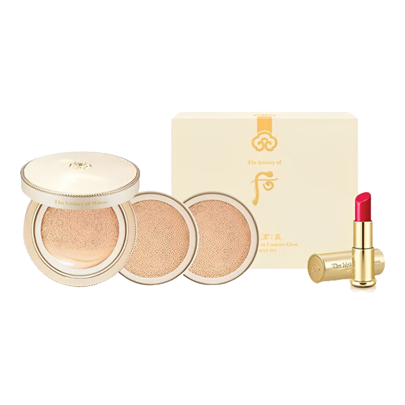 后（The history of Whoo） 韓國進(jìn)口后氣墊 后拱辰享美天氣丹櫻花氣墊粉底液自然保濕 天氣丹氣墊BB霜21號白皙色1正2替