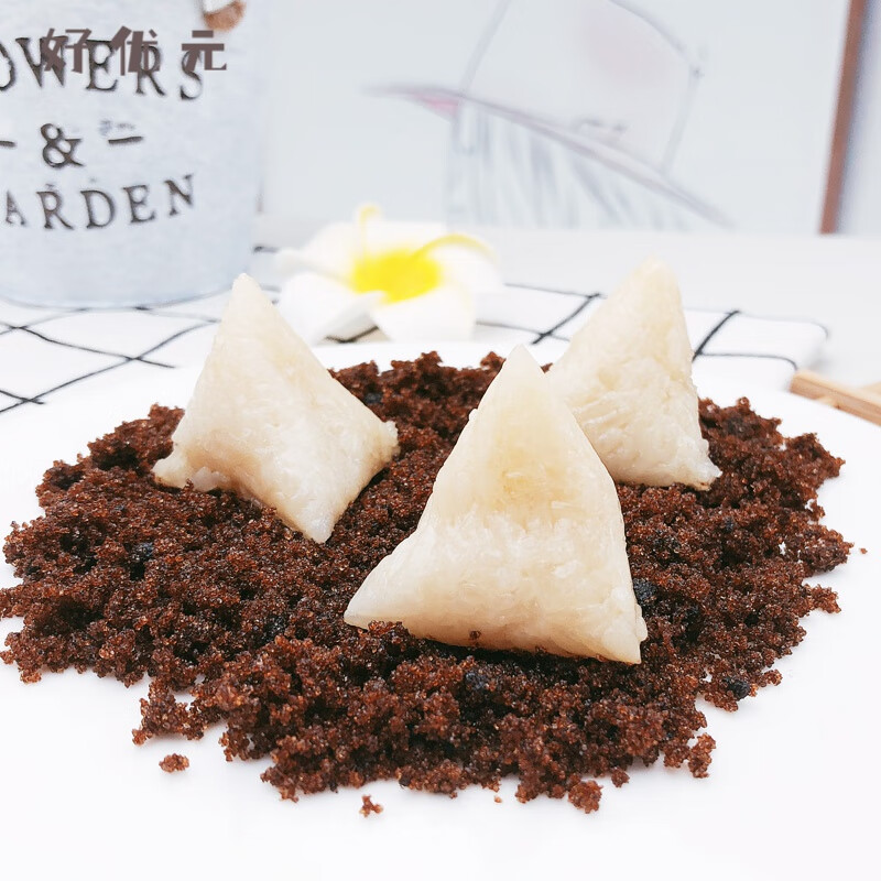 维霆50个迷你一口粽小粽子水晶白粽子糯米早餐点心原味无馅白米半