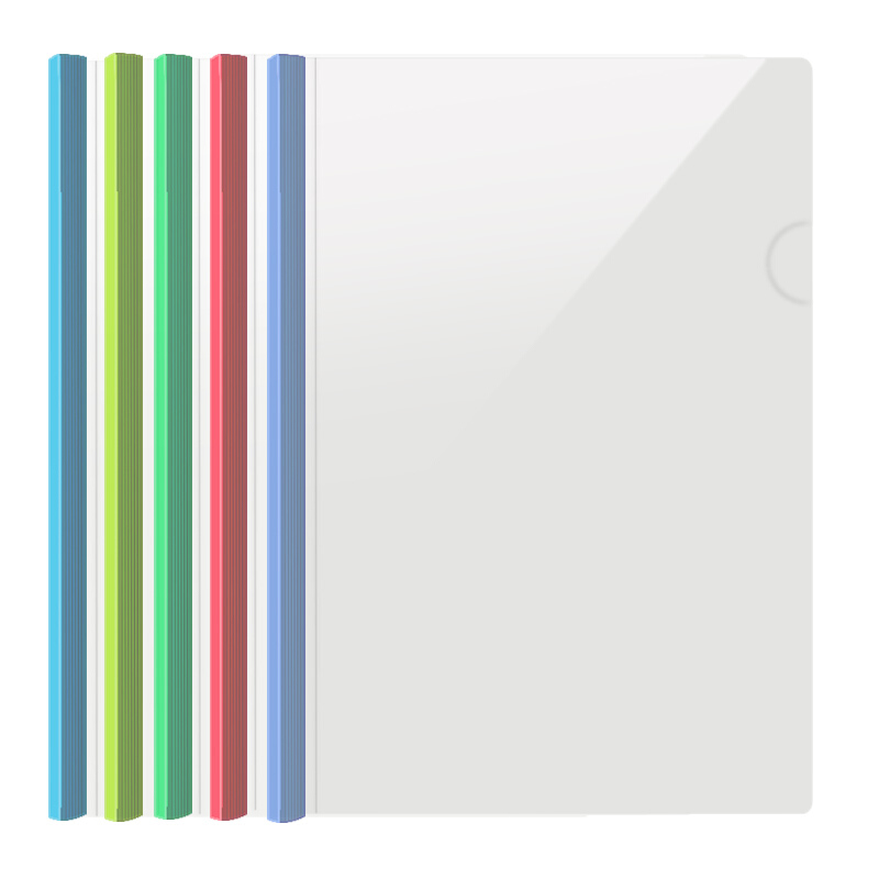 西玛(SIMAA)10只A4/10mm彩色透明抽杆夹 学生考试拉杆夹  办公文件资料夹 产检报告收纳 6755
