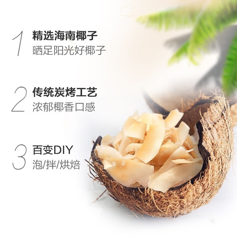 南国 椰子片25g*10袋 海南特产 椰子片 椰子脆片 椰子果干休闲零食 25g*10袋