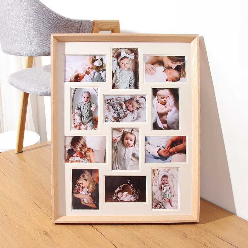 12张照片打印加相框定制多宫格组合框架diy家庭相册挂墙展示框 12宫格