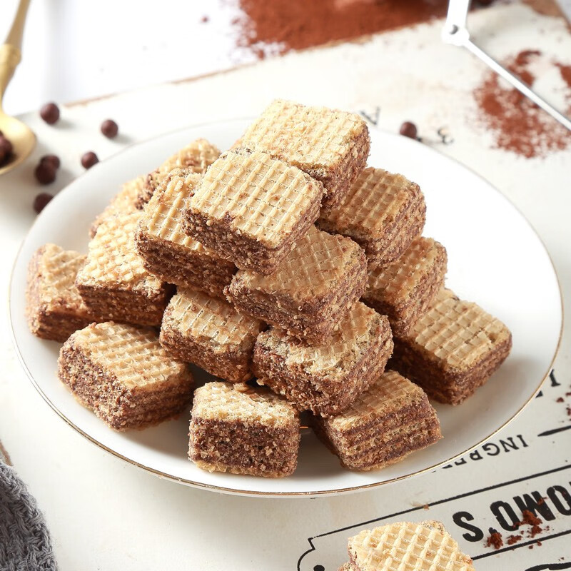 马奇新新 马来西亚进口威化饼干苏打休闲食品小零食追剧小吃下午茶多口味 巧克力味威化90g*6