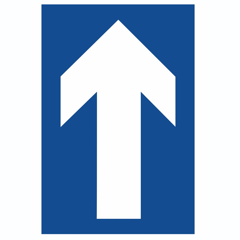 冠峰 直行蓝 地面指示方向箭头贴防滑耐磨地贴指向箭头gng-624