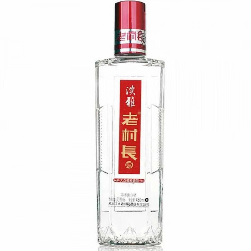 老村长淡雅 480ml 6瓶整箱装 白酒浓香型淡雅铁盒42度 东北纯粮酒