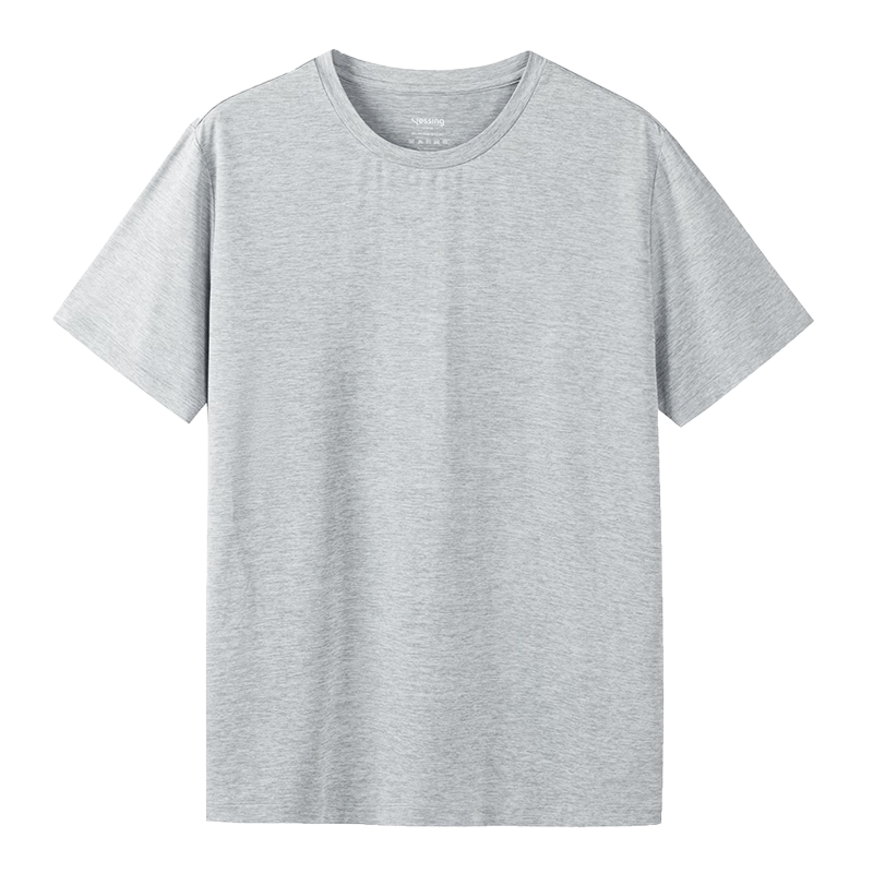 网易严选26新品吸湿速干暴汗T短袖透气吸汗运动T恤徒步登山上衣男女同款 B款-岩石灰 短袖 L