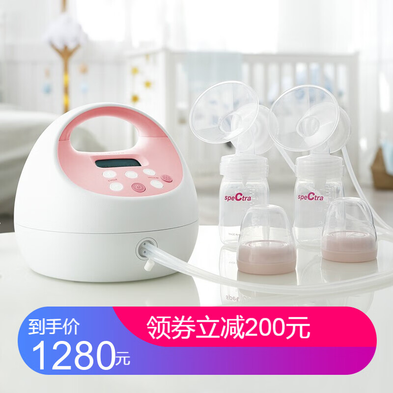 贝瑞克speCtra韩国进口电动吸奶器按摩吸乳器单双边产后挤奶器防回流吸力大静音泌乳产妇待产S2 S2双边
