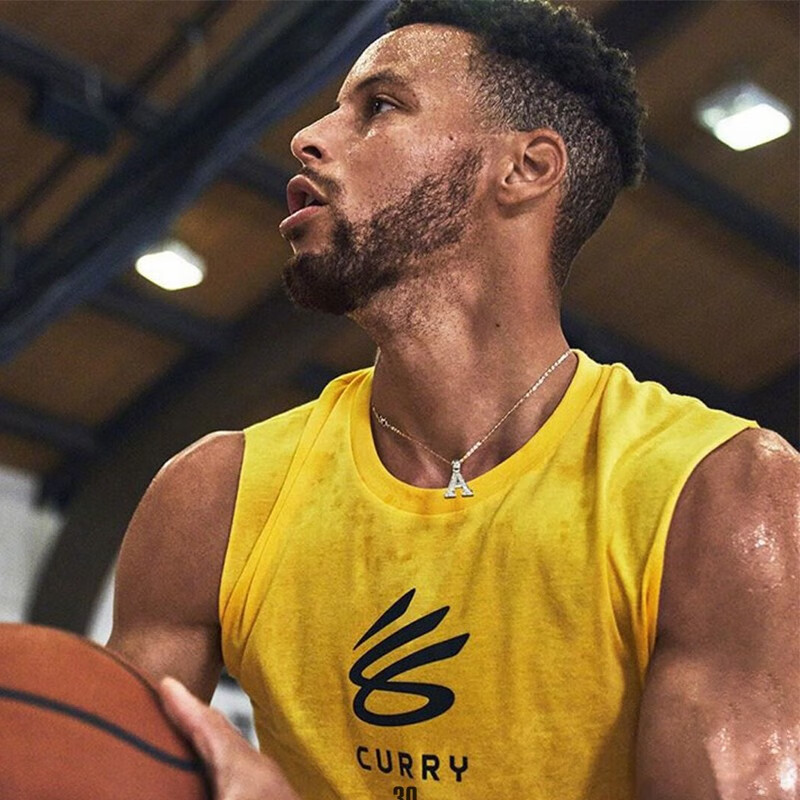 里curry背心美式投篮训练服nba篮球男坎肩速干透气t恤夏宽松跑步运动
