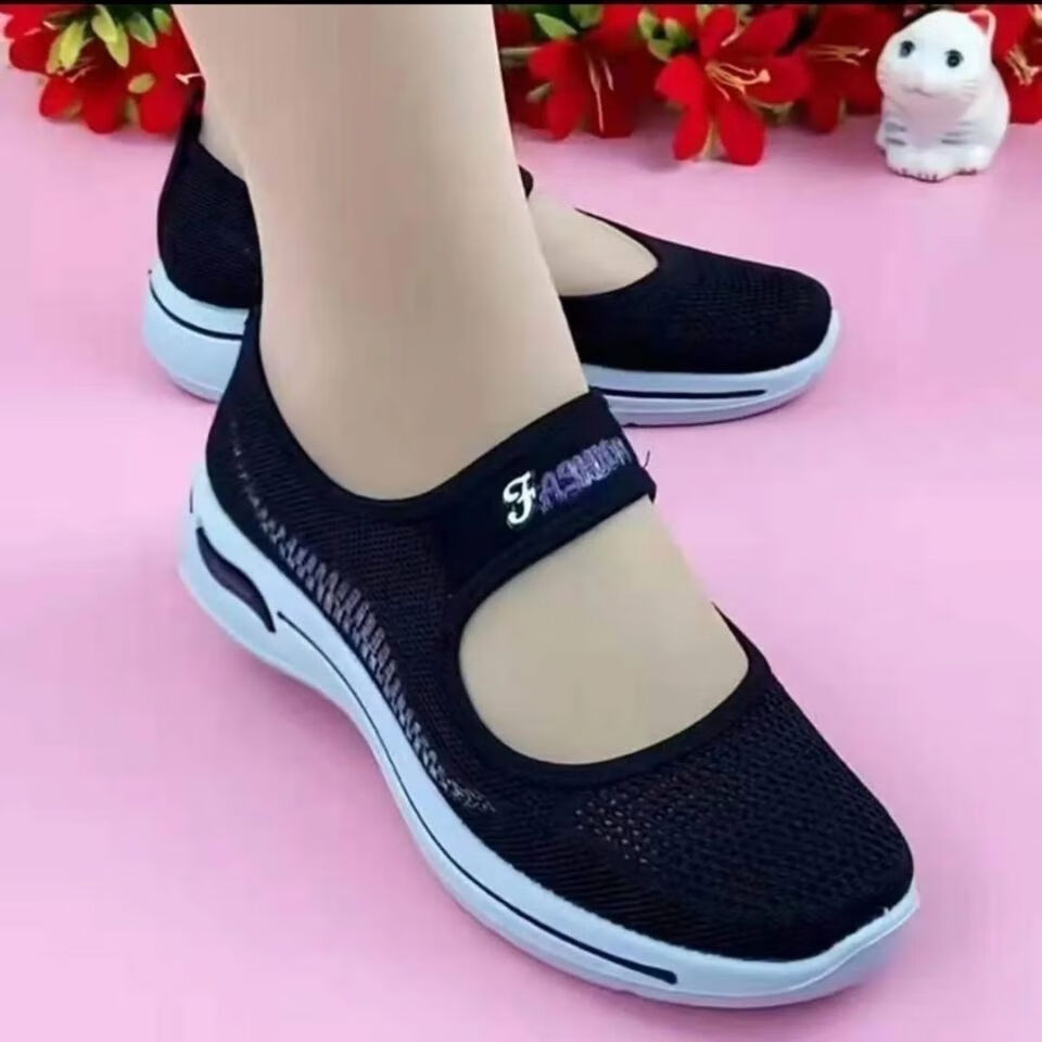 革代(gedai)老年人穿的鞋子老妈鞋布鞋老人家老北京妈妈鞋新款网鞋