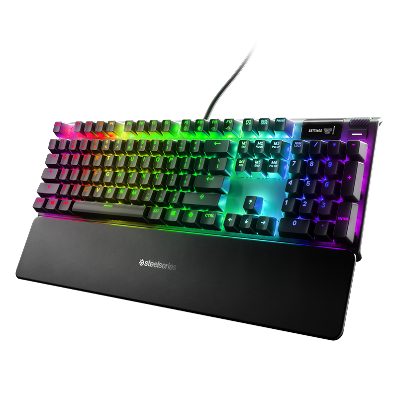 赛睿ApexPro-黑色可调触发键程OLED免驱调节全彩RGB背光游戏机械键盘