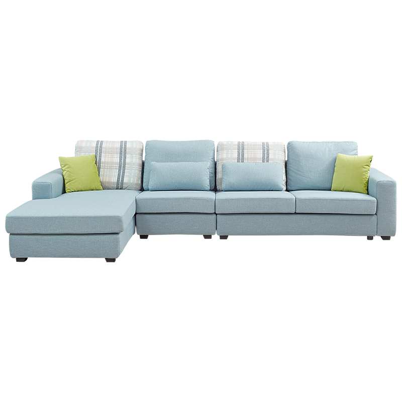 全友家居 沙发北欧时尚布艺沙发可拆洗面料 小户型客厅家具102165A 反向沙发(1+3+转)