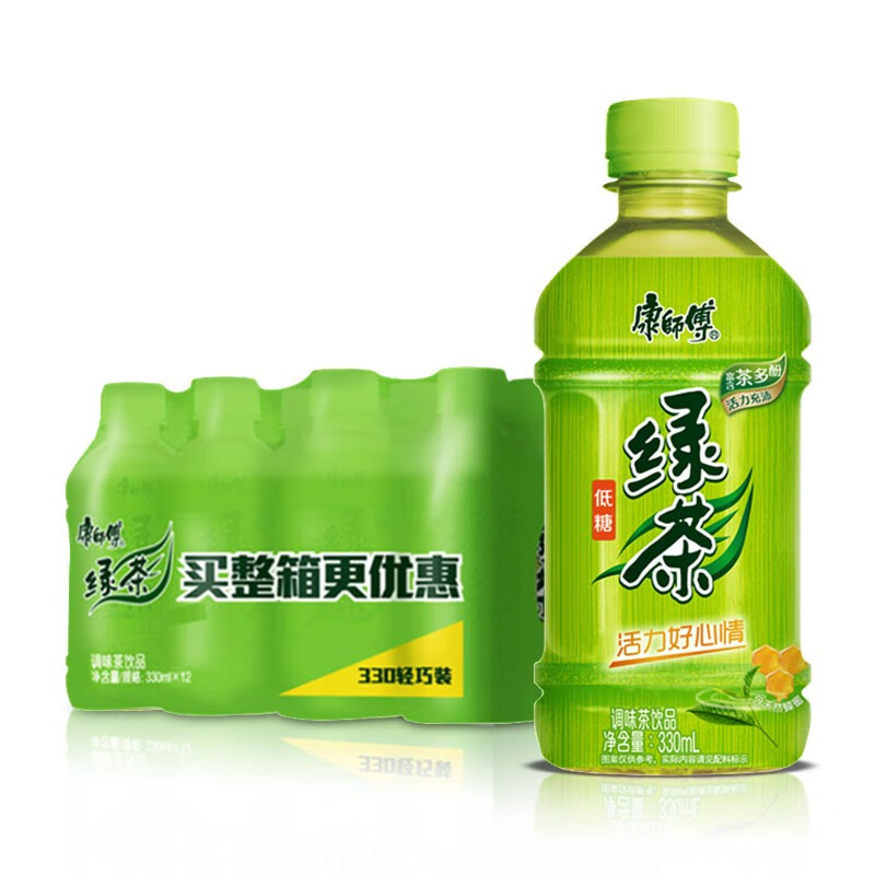 京喜特价,需抢券:康师傅 蜂蜜绿茶330ml*12瓶