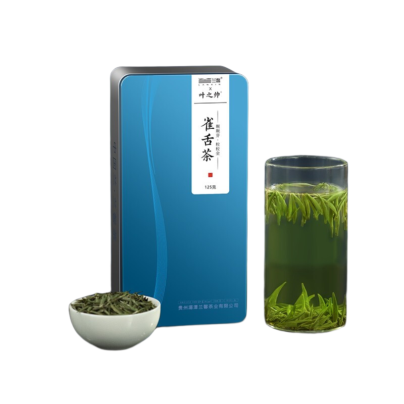 兰馨24年新茶 茶叶 绿茶 特级湄潭雀舌礼叶之帅250g盒装 叶之帅雀舌250g