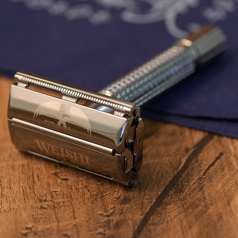伟仕【weishi】男士传统手动剃须刀双面刃老式刮胡刀头刀架刀片日本