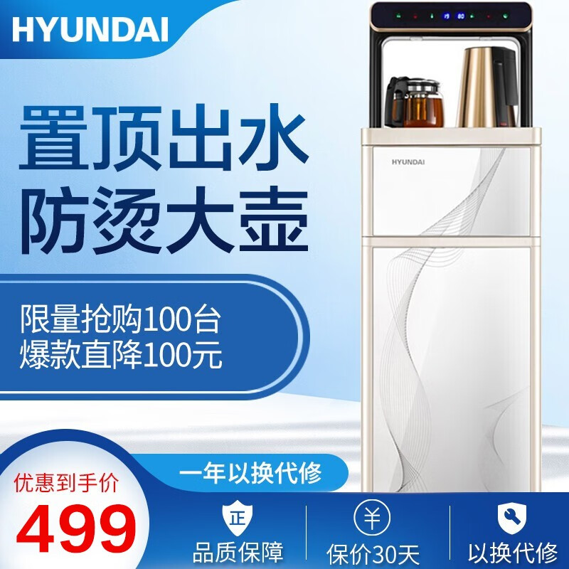 HYUNDAI 韩国现代饮水机立式饮水机双门茶吧机 BL-W-17 温热型