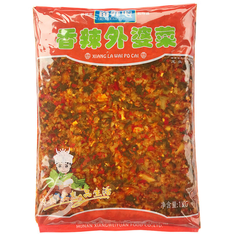 苗外婆 香辣外婆菜1000g大袋即食红油酱菜外婆菜下饭菜 2斤*1袋