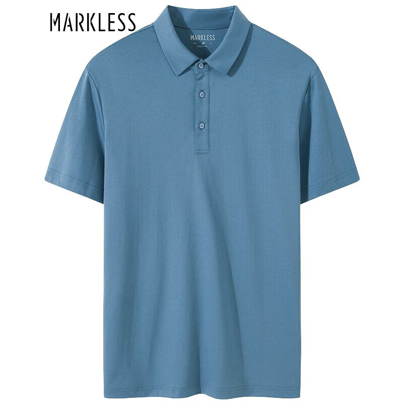 markless【液氨水感】polo衫男士春夏干爽纯棉短袖 txb1661m 莫奈蓝