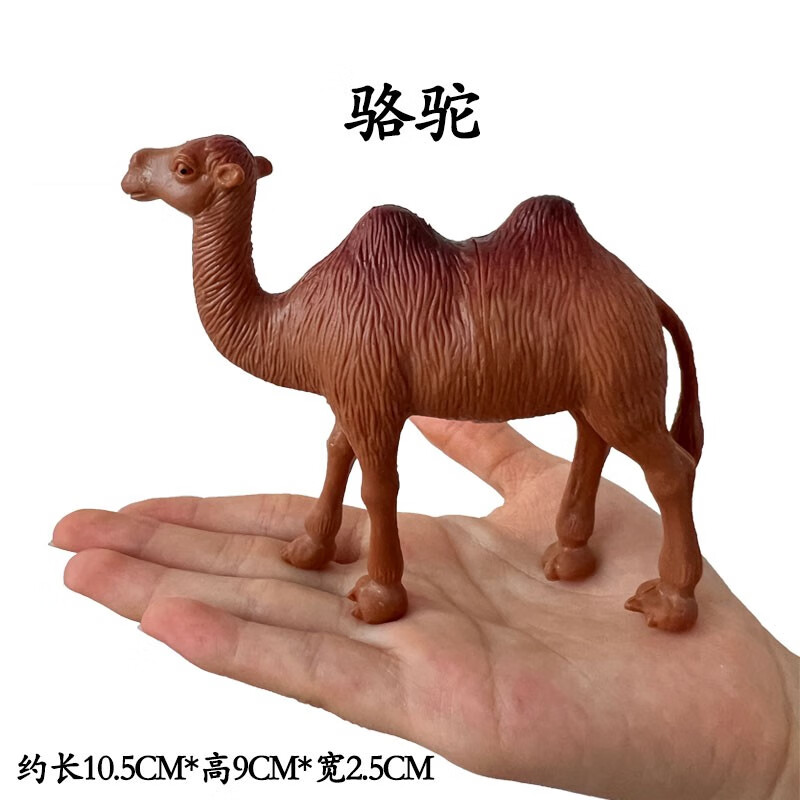贝可麦拉（beikemaila）儿童早教仿真动物玩具模型摆件男女孩过家家恐龙长颈鹿动物园礼物 骆驼