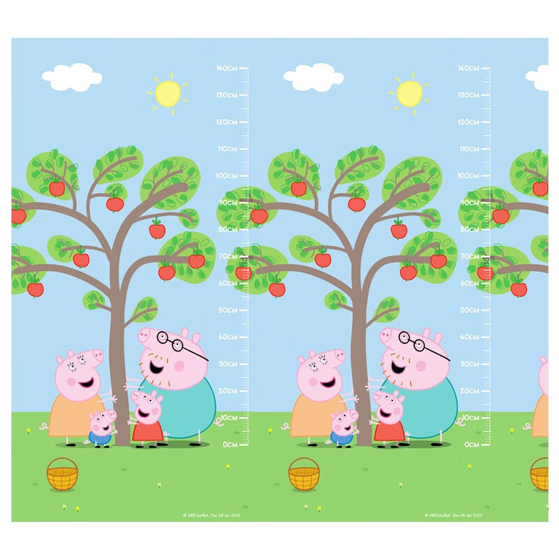 小猪佩奇（Peppa Pig）爬行垫XPE双面机械折叠垫婴儿客厅家用游戏地垫 苹果树180*200*0.8cm
