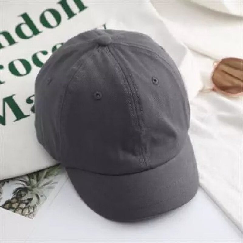 【直发】短帽檐棒球帽子男女遮阳帽情侣软顶帽小沿棒球帽马术帽鸭 短檐软顶 黄色 可调节(56-62cm)