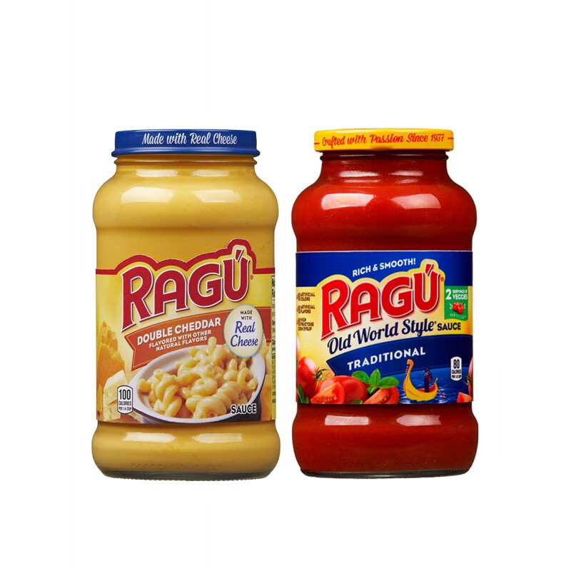 5折 ragu奶酪芝士酱2瓶装意面酱奶酪酱咸沙拉酱面包酱蛋黄酱酱料 烤蒜