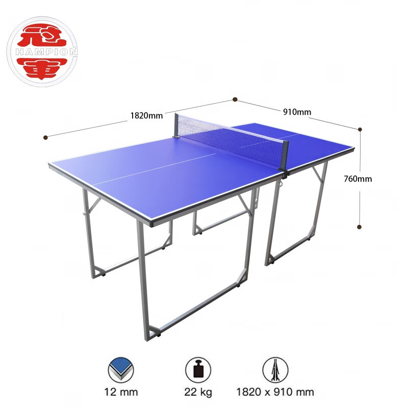 儿童乒乓球桌迷你可折叠式室内娱乐用小型乒乓球案子免安装 蓝色儿童