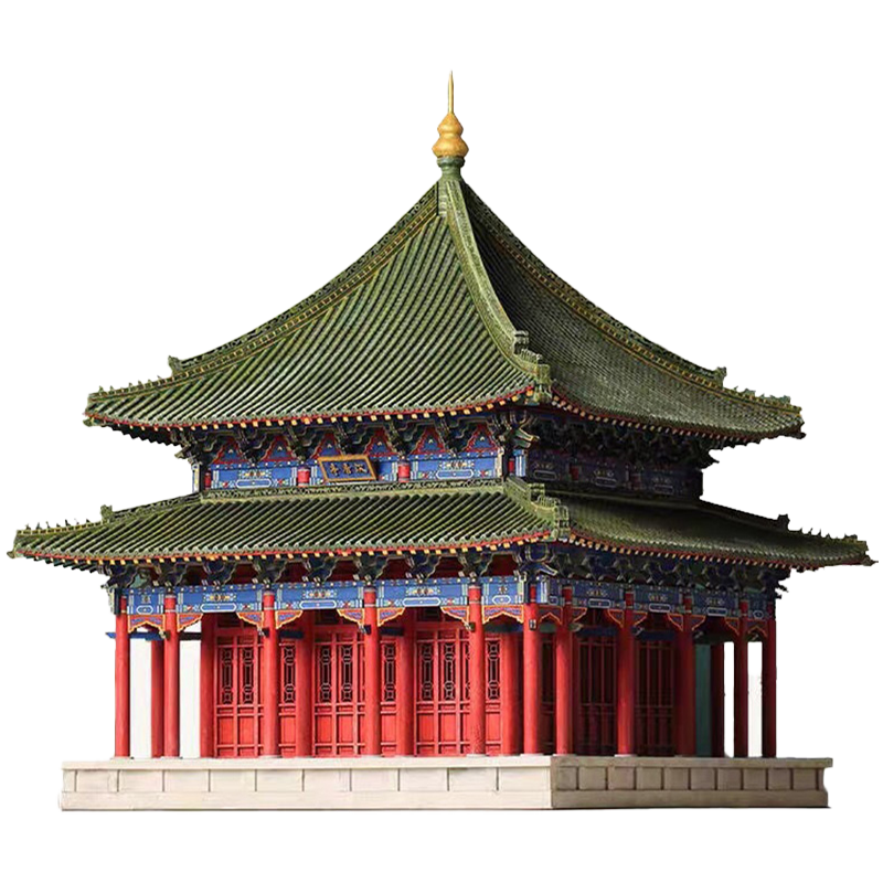 隐榫万春亭榫卯积木中国古建筑模型成人高难度木质拼装玩具国产斗拱 沉香亭【中国十大名亭之一】