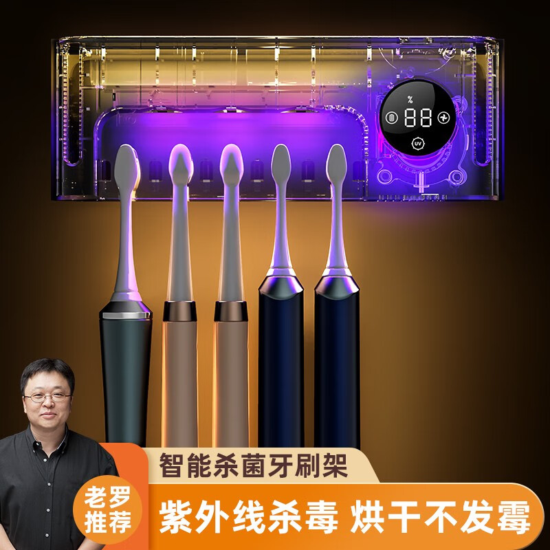 向物(SOTHING)智能杀菌牙刷架UVC紫外线杀菌消毒牙刷架消毒器烘干电动牙刷架清洁 白色-杀菌牙刷架