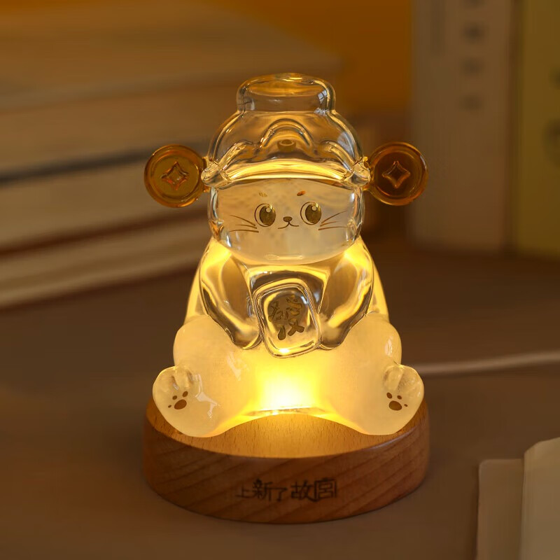 上新了文创 生日礼物故宫招财猫天气瓶风暴瓶 桌面装饰摆件送女友送朋友