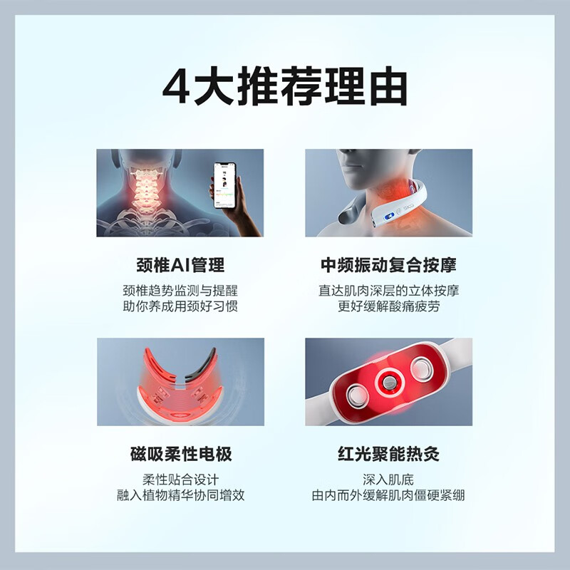SKG 中频颈椎按摩器 K5 Pro 颈部按摩仪 脖子肩颈护颈仪  红光热灸 电脉冲 送礼 礼物 【王一博代言】