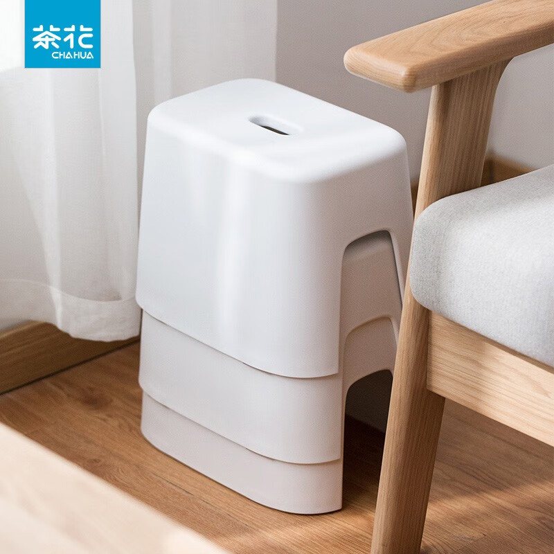 茶花小凳子塑料板凳家用儿童凳加厚防滑胶凳脚踏宝宝矮凳洗澡浴室