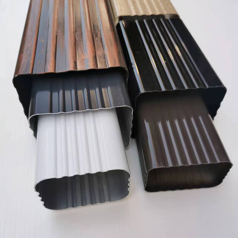 芙蓉花别墅铝合金雨水管方形落水管室外排水管阳光房彩铝金属外墙下