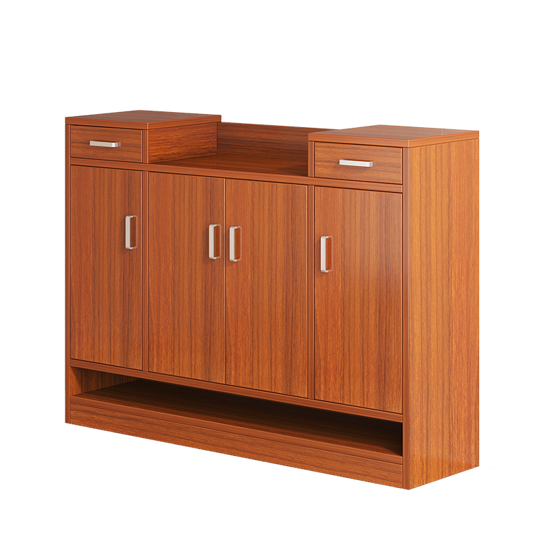 佳家林鞋柜家用门口大容量玄关柜抽屉多层收纳简约储物柜简易防尘鞋架子 B款古檀木色90cm