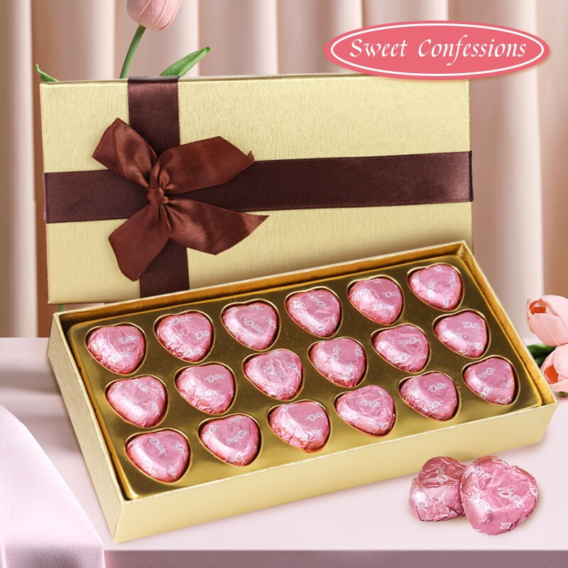 德芙(dove)爱心形牛奶巧克力礼盒情人节礼物送男女友老婆生日礼物